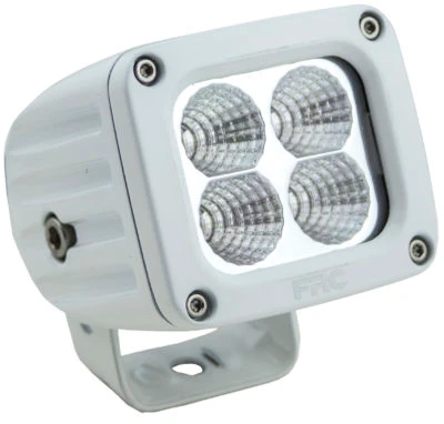Prime Design LED300-Series waterproof LED light, 3"X 2.6", 1820 Lumens, white finish, four LED lenses.