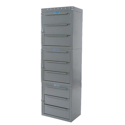 Adrian Steel #MD602 Drawer Module w/ Top Tray, 18w x 56h x 12d, Gray