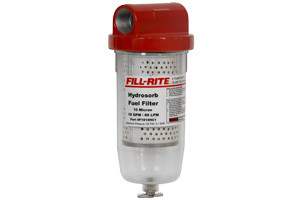 Fill-Rite F1810HC1 / Clear Bowl Filter with Drain - Hydrosorb