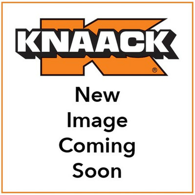 Knaack Model 70144 Large Knaack Decal, construction equipment label by Knaack brand, orange and white.