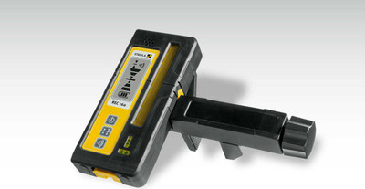 Stabila 7340 REC 160 RG receiver, survey equipment for large distances with yellow and black design.