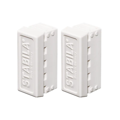 Stabila 20015 Type 80 A-2 white Level accessory kit endcaps for precision tools, 2 pieces.