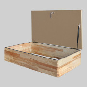 Fakro LWX Insulated Upper Hatch attic access gasket, Fakro Attic Ladder, light wood finish.