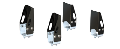 Adrian Steel #6UPK4B | 4" Upright Kit, 4-Pack, Black