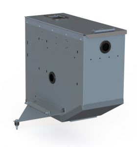 Adrian Steel #CCD9 Center Console, 9w x 19h, 22.4d, Gray