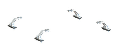 Adrian #TOPMBK4W Mounting Foot Kit, 4-pack, White, All Truck Caps