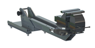 Adrian #VMA24F-WV compact vise assembly with vise, gray metal folding vise mount.