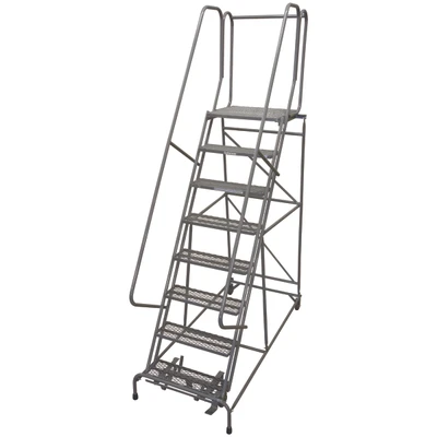 Cotterman Series 1000 commercial ladder, 24" tread width, A3 tread, 59 degree climb angle.