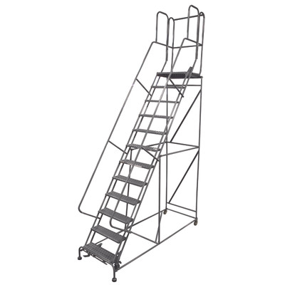 Cotterman Series 1500 Rolling Ladder, 16" tread width, A1 tread, for workplace mobility and safety.