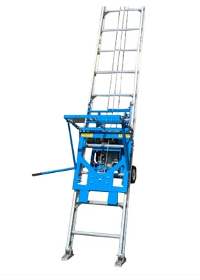 Safety Hoist AH-400B Briggs and Stratton Powered Gas 28ft Material Hoist, blue lifting solution equipment.