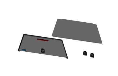 Adrian TCK78HM23W Truck Cap Closure Kit with mechanical locks for Chevy accessories, 6.5' bed, gray.