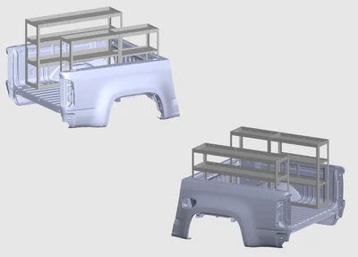 Adrian BASE-5TRK Truck Package base 5 foot bed truck bed shelving by Adrian.