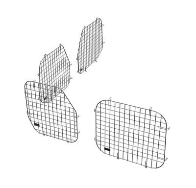 Adrian #60-TRLHDRD Gray Transit Van Security Screen Kit for Passenger Side Hinged & Rear Doors.