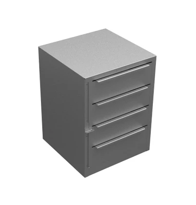 Adrian 2-ADR Drawer Unit with four medium drawers, grey storage organizer furniture by Adrian.