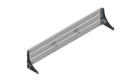 Adrian EBLBPK4808 Extendobed Back Panel Kit truck bed accessory for EBL1270/EBL1575/EBL1590, silver in color.