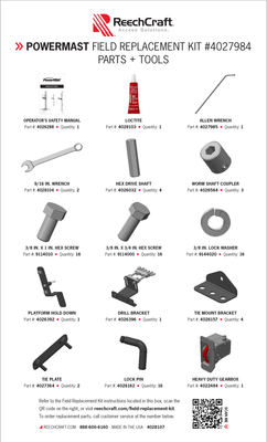 ReechCraft #4027984 PowerMast Field Replacement Parts Kit w/Tool