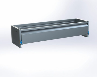 Adrian ADK1054A door kit, 54"w x 10"h, in blue and gray, shelving kit.