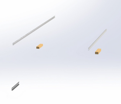 Adrian ARKFTM148 Mounting Rail Kit, Driver & Passenger Side, Transit Mid/High Roof 148