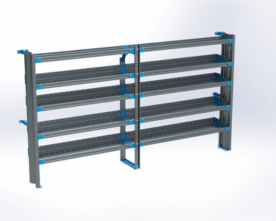 Adrian AS-2T14114PMHA 5-Shelf Unit, 14x114 (R54/F60) / ProMaster High Roof 159″ / Drivers Side