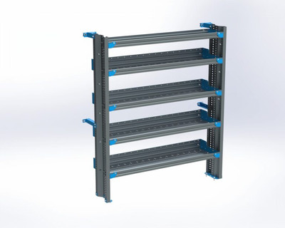 Adrian AS-2T1454SPHA 5-Shelf Unit, 14x54, Sprinter High Roof 144", for Sprinter accessories.
