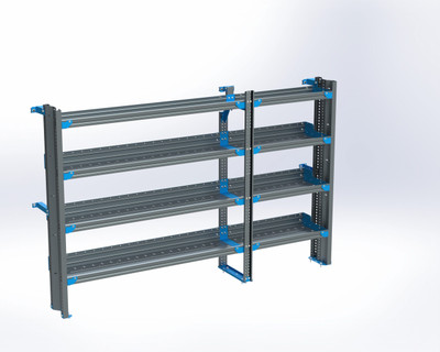 Adrian AS-2T1490SPSA 4-Shelf Unit, 14x90 (R60/F30) / Sprinter Standard Roof 144″ / Drivers Side