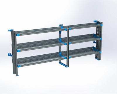 Adrian AS-2T16108FTLA 3-Shelf Unit, 16 x 108 (R60/F48) / Transit Low Roof 148"