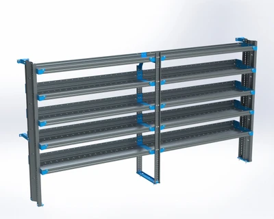 Adrian AS-2T16120PMHA 5-Shelf Unit for ProMaster High Roof accessories, 16x120 racking system.