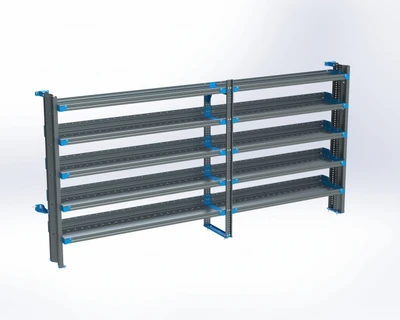 Adrian AS-2T16132FTHA 5-Shelf Unit for vehicle organization solutions, 16 x 132, Transit High Roof.
