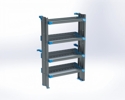 Adrian AS-2T1636PMLA 4-Shelf Unit, 16x36 / ProMaster Low Roof 118"