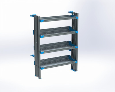 Adrian AS-2T1642FTMA 4-Shelf Unit, 16x42 / Transit Mid Roof 130"