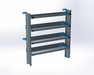 Adrian AS-2T1654SPSA 4-Shelf Unit, 16x54 / Sprinter Standard Roof