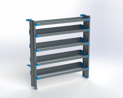 Adrian AS-2T1660FTHA 5-Shelf Unit, Transit High Roof storage, 16x60 shelving unit.