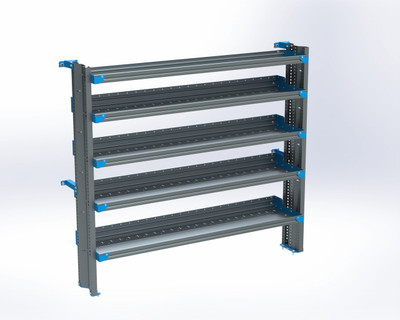 Adrian AS-2T1672PMHA 5-Shelf Unit, Tank Rack & Cabinet Use, 16x72 / ProMaster High Roof