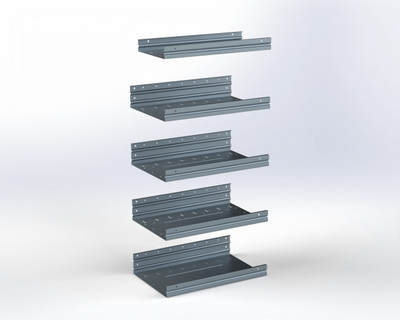 Adrian ASFK2T1424G5 5-Shelf Kit, 14 x 24