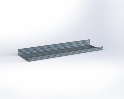 Adrian ASFK2T1660G1 Shelf, 16 x 60, gray cargo organization for vans storage unit.