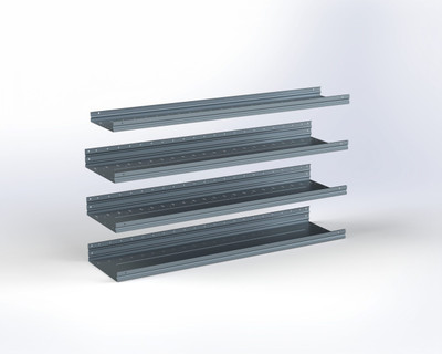 Adrian ASFK2T1666G4 4-Shelf Kit, Sprinter Shelf Kit, 16 x 66, metal shelving unit.