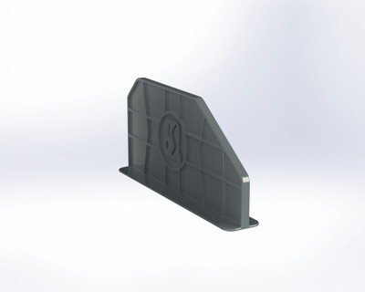 Adrian DIVK121 12" shelf divider, single, space divider, dark gray color, by Adrian brand.