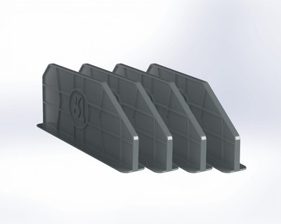 Adrian DIVK144 Adrian Shelving Kit, 4-Pack, 5.5h x 13.74d, Gray
