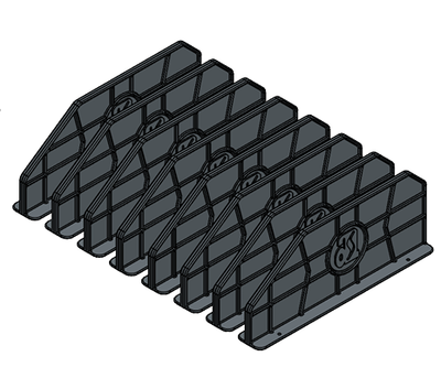 Adrian DIVK148 Adrian Shelving Kit, 8-Pack, 5.5h x 13.74d, Gray