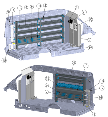 Adrian HVAC-FT-HR148X HVAC Starter Package, Ford, Transit High Roof 148X
