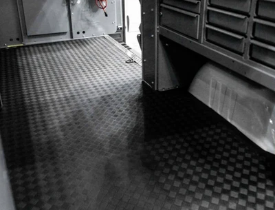 Legend AutoMat Bar Kit with Sills, Rubber Floor Mats, Ford Transit 148" 1 Pc, black.