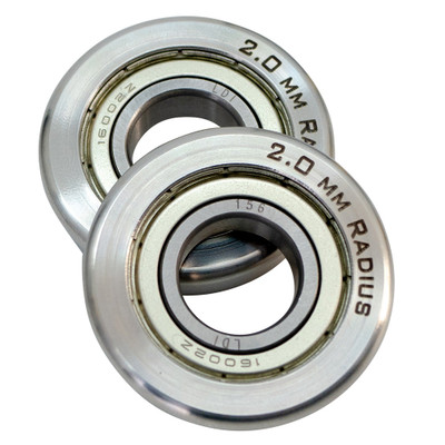 Malco FSLR2 Roller, large radius 2mm, silver, by Malco Tool.