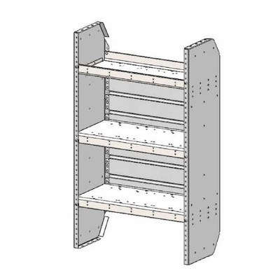 Adrian Steel #AD1232TC14 Adjustable 3-Shelf Unit, 32w x 44h x 12d, Gray