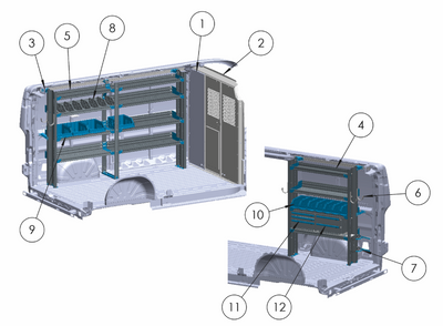 Adrian PLUM-PMLR136B Plumbing Package, ProMaster Low Roof 136WB