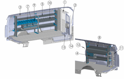 Adrian HVAC-GM155B HVAC Package. GM Express/Savana 155WB