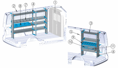 Adrian PLUM-SPSR144B plumbing package with sprinter standard roof, 144WB, including plumbing kit components.