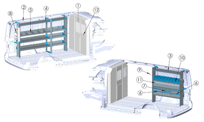 Adrian ELE-SPSR144B Electrical Package, Sprinter Standard Roof 144WB
