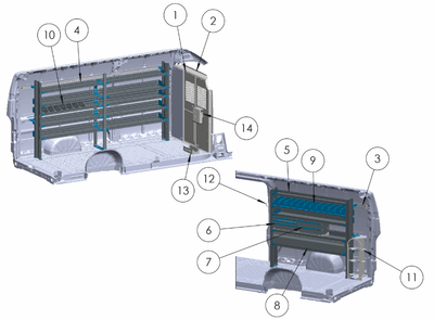 Adrian HVAC-PMHR159XB ProMaster High Roof HVAC Package with accessories for efficient climate control systems.