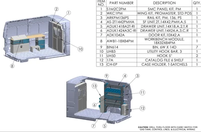 Adrian LOCK-PMHR136 Locksmith Package / RAM ProMaster High Roof 136WB