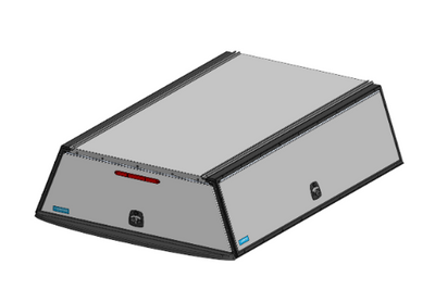 Adrian TFKFDT196HE23W Truck Cap, 23"H Hatch Door w/ E-Locks / Ford F-150 8' Bed